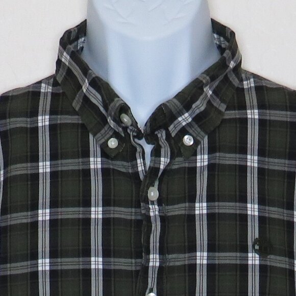Timberland* Men's Long Sleeve Button Down Curved Hem Slim Fit Shirt~ Size XL - Picture 4 of 13